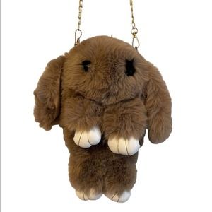 Cuddly Bunny Purse-brown NWOT